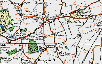 Old map of The Brook in 1920