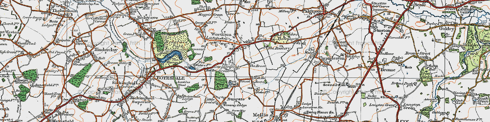 Old map of The Brook in 1920