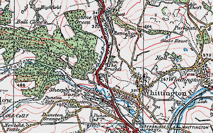Old map of The Brushes in 1923