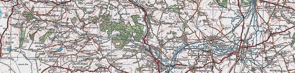 Old map of The Brushes in 1923