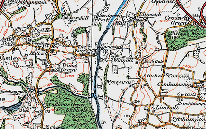Old map of The Burf in 1920
