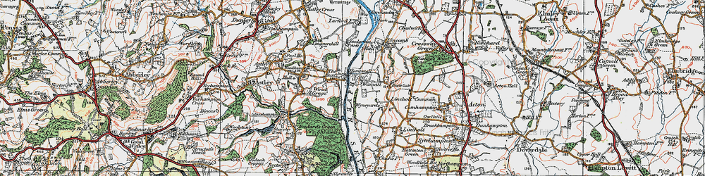 Old map of The Burf in 1920
