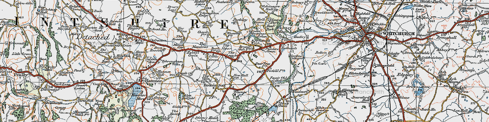 Old map of The Chequer in 1921