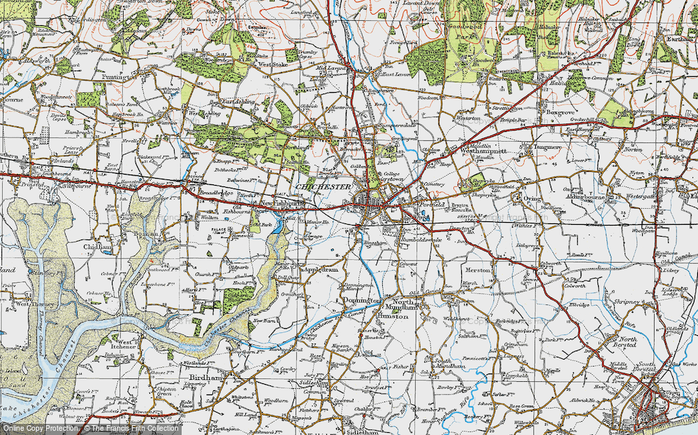 Old Map of The, Close, 1919 in 1919