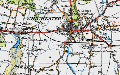 Old map of The, Close in 1919