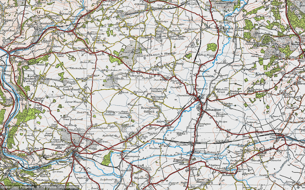 Old Map of The Common, 1919 in 1919