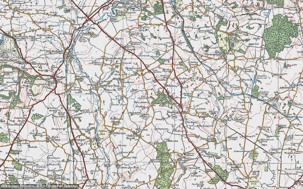 Old Map of The Common, 1921 in 1921
