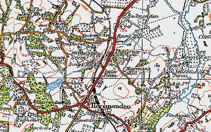 Old map of The Corner in 1920
