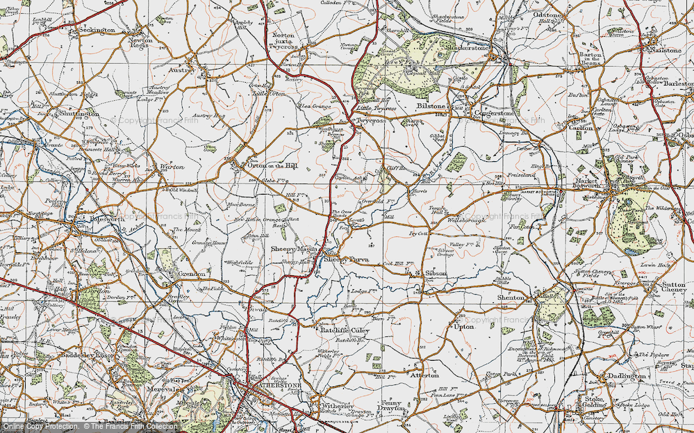 Old Map of The Cross Hands, 1921 in 1921
