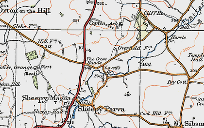 Old map of The Cross Hands in 1921