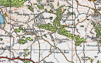 Old map of The Cwm in 1919