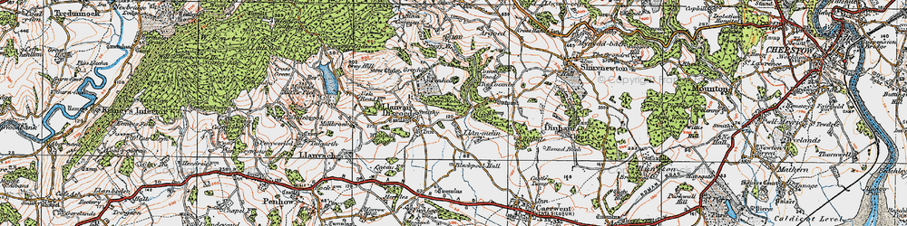 Old map of The Cwm in 1919