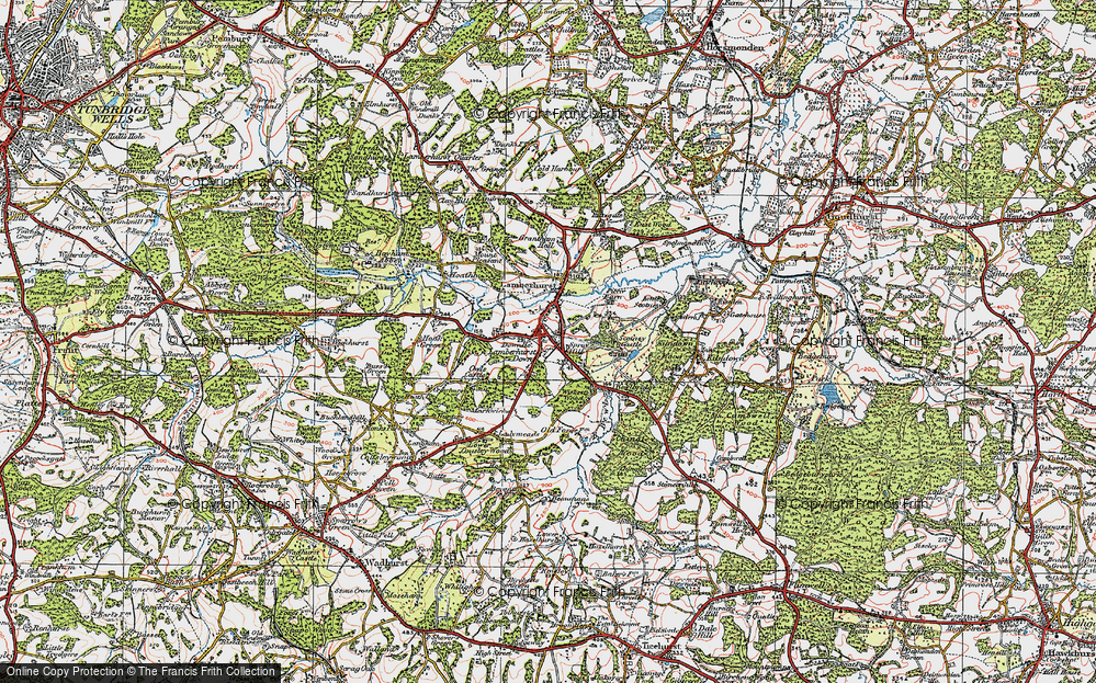 Old Map of The Down, 1920 in 1920