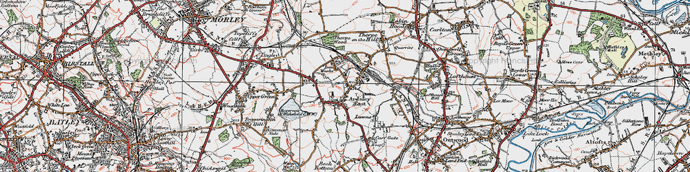 Old map of The Fall in 1925
