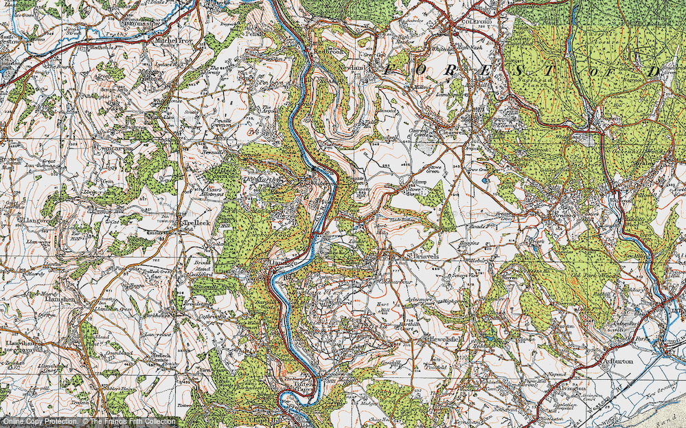 Old Map of The Fence, 1919 in 1919