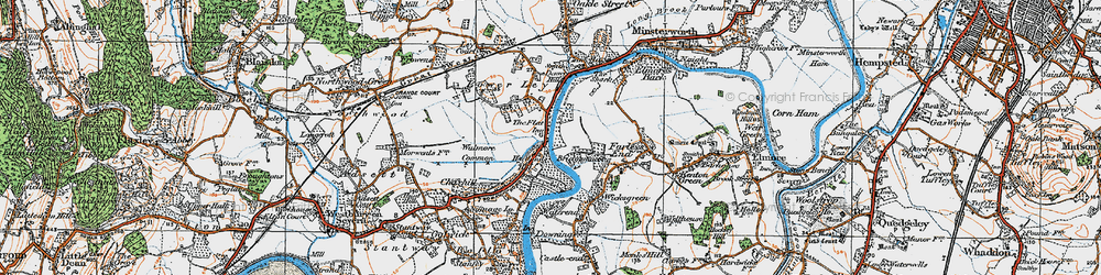 Old map of Bridgemacote in 1919