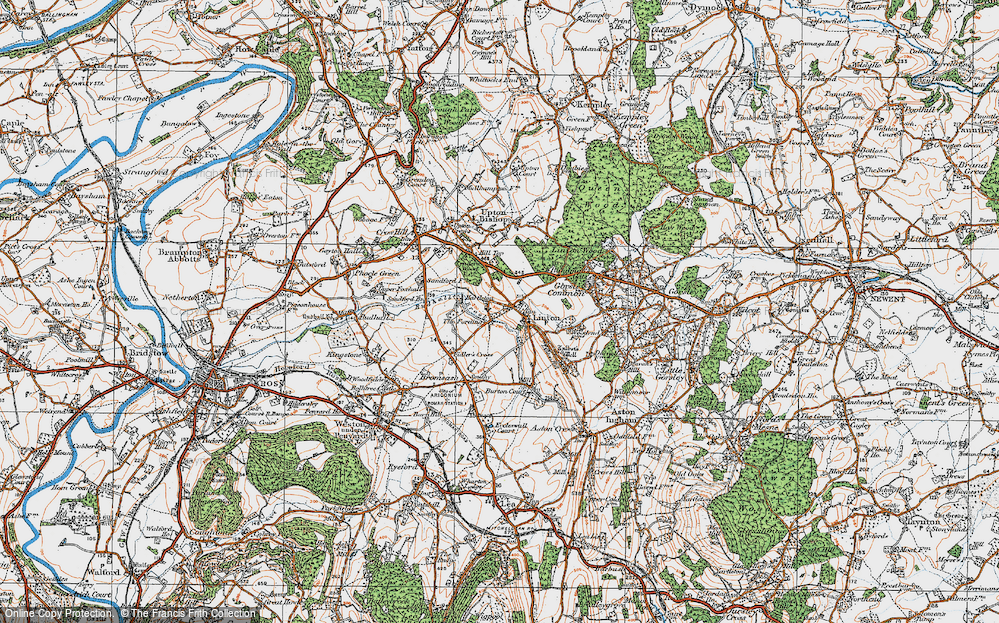 Old Map of The Fording, 1919 in 1919