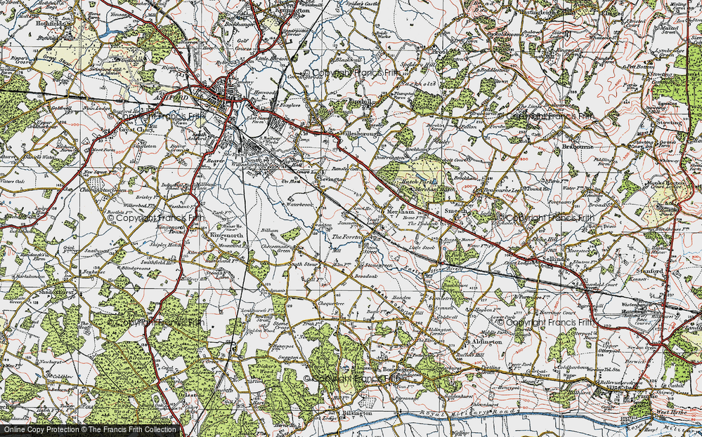 Old Map of The Forstal, 1921 in 1921