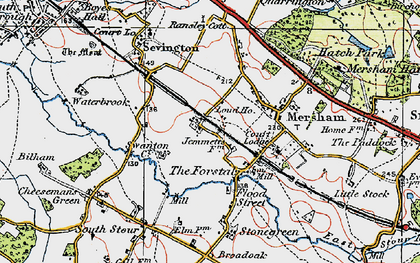 Old map of The Forstal in 1921