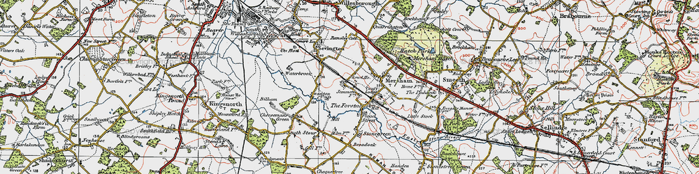 Old map of The Forstal in 1921