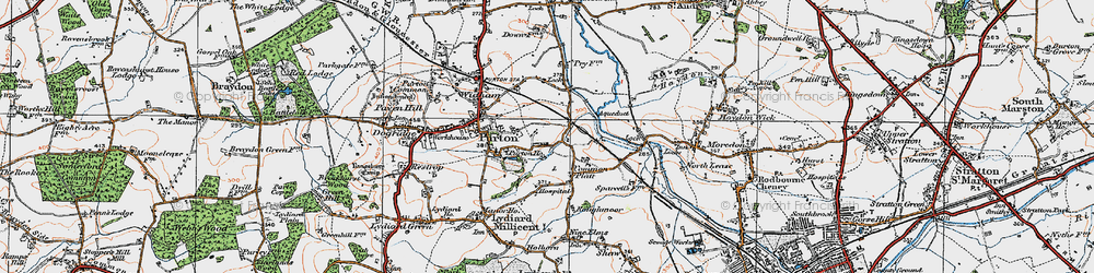 Old map of The Fox in 1919