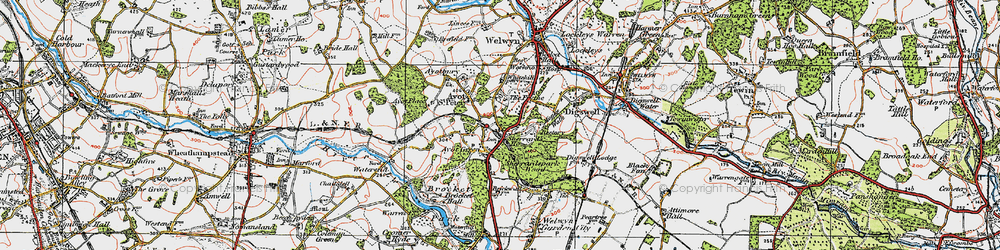 Old map of The Frythe in 1920