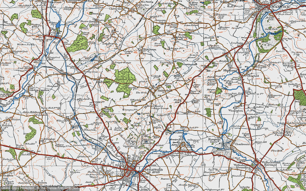 Old Map of The Green, 1919 in 1919