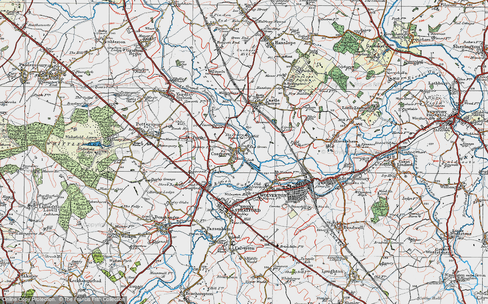 Old Map of The Green, 1919 in 1919