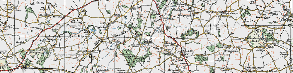 Old map of The Green in 1921