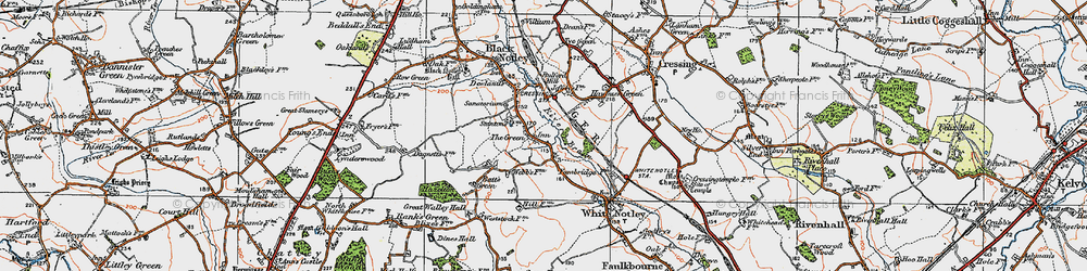 Old map of The Green in 1921