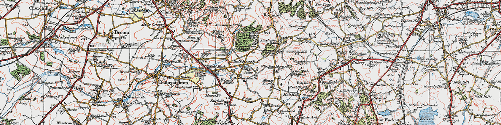 Old map of The Gutter in 1921