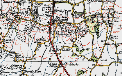Old map of Boyton Court in 1921