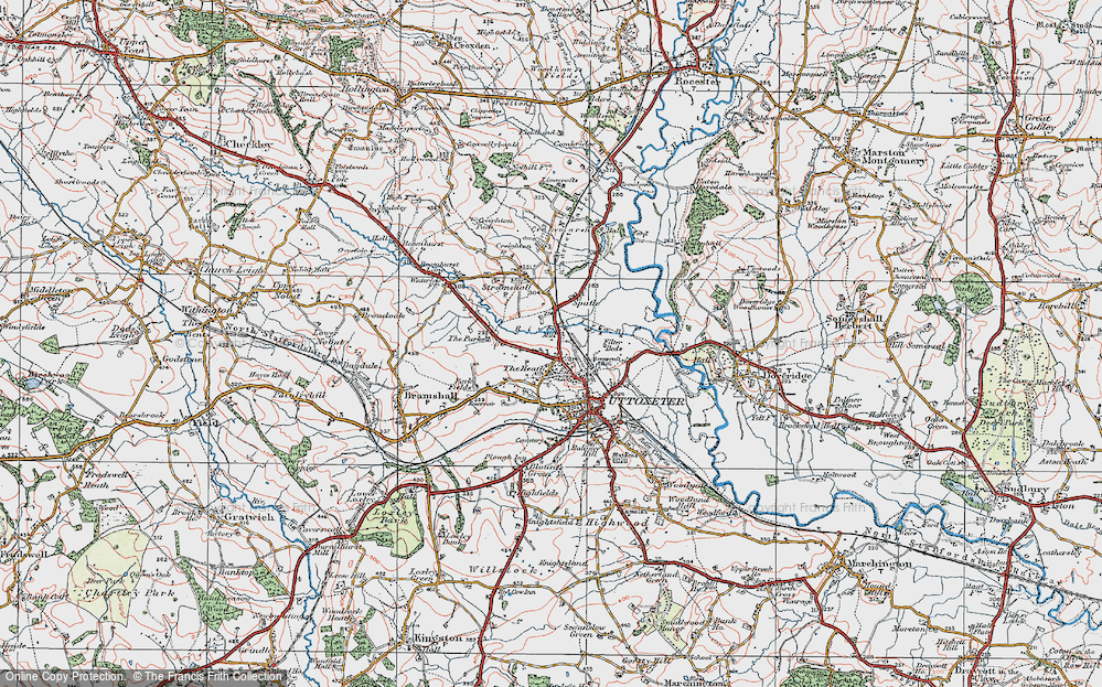 Old Map of The Heath, 1921 in 1921