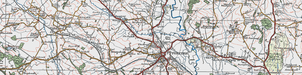 Old map of The Heath in 1921