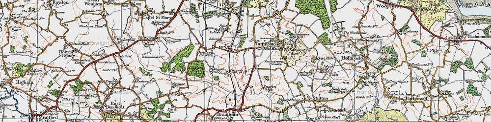 Old map of The Heath in 1921