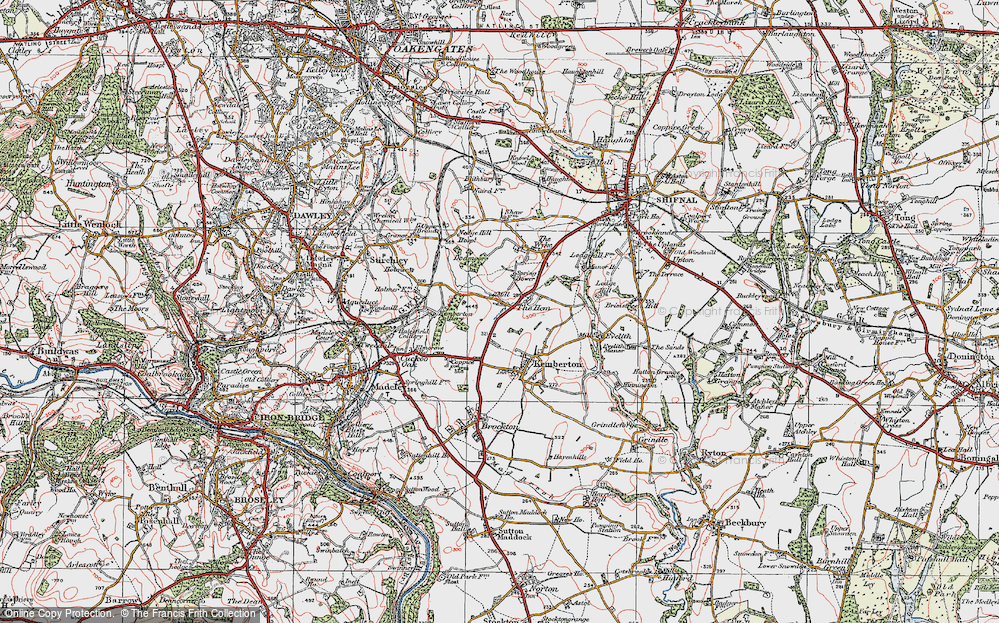 Old Map of The Hem, 1921 in 1921