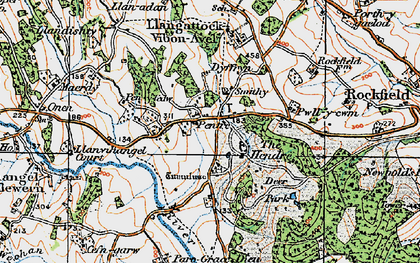 Old map of The Hendre in 1919