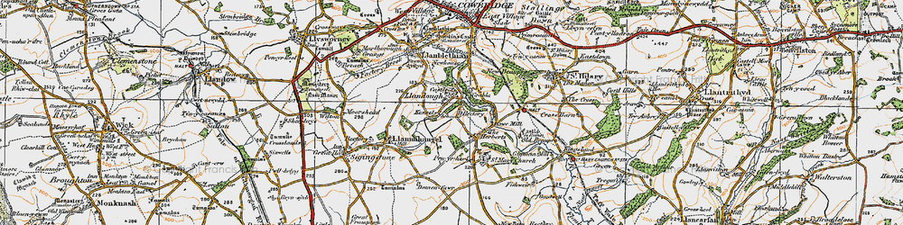 Old map of The Herberts in 1922