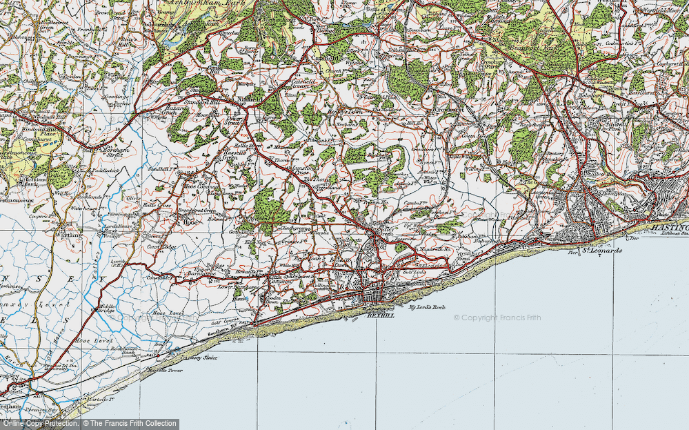 Old Map of The Highlands, 1921 in 1921