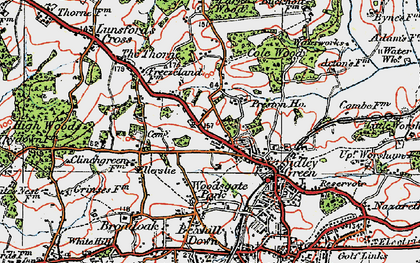 Old map of The Highlands in 1921