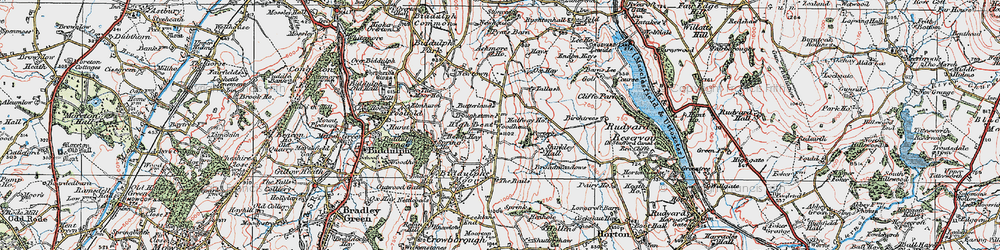 Old map of The Hollands in 1923