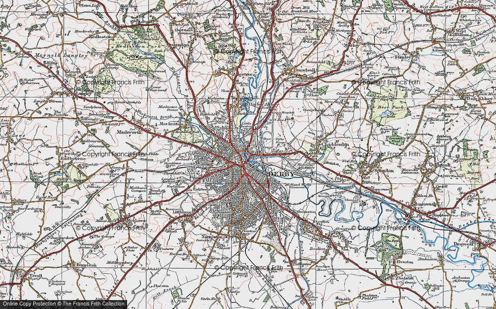 Old Map of The Holmes, 1921 in 1921