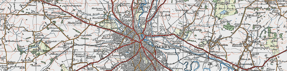 Old map of The Holmes in 1921