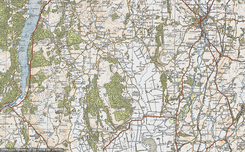 Old Map of The Howe, 1925 in 1925