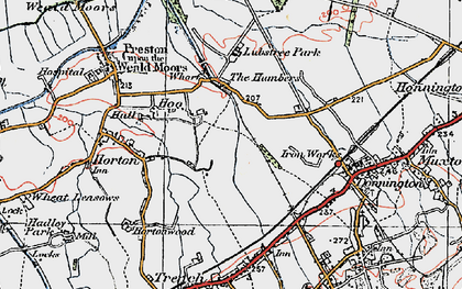 Old map of The Humbers in 1921