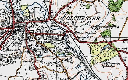 Old map of The Hythe in 1921