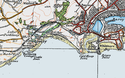 Old map of Bull Cliff in 1919