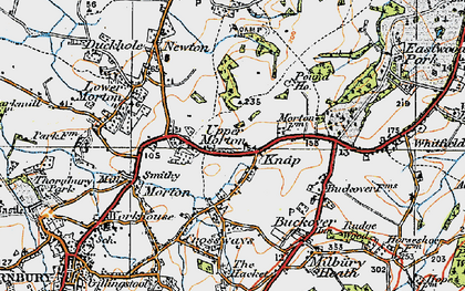 Old map of The Knapp in 1919