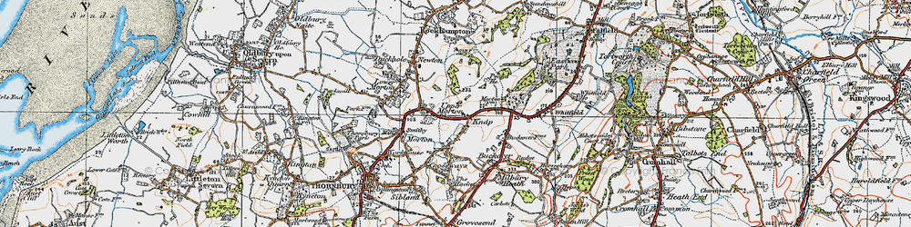 Old map of The Knapp in 1919