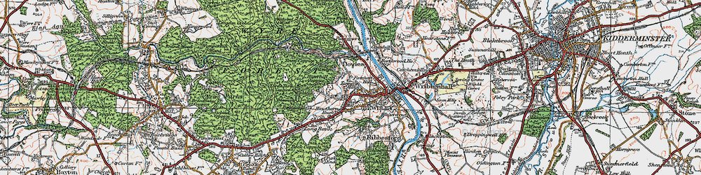 Old map of The Lakes in 1921